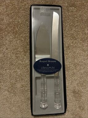 Acrylic Handle 2-Piece Cake Serving Set - Stainless Steel Blade
